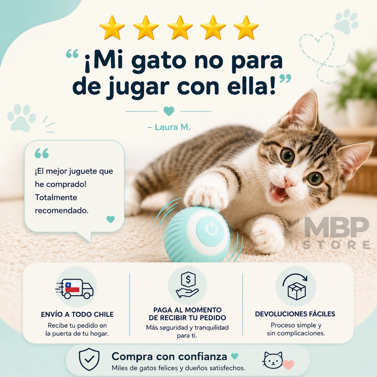 Bounzi™ - Diversión interactiva con movimiento inteligente y autónomo