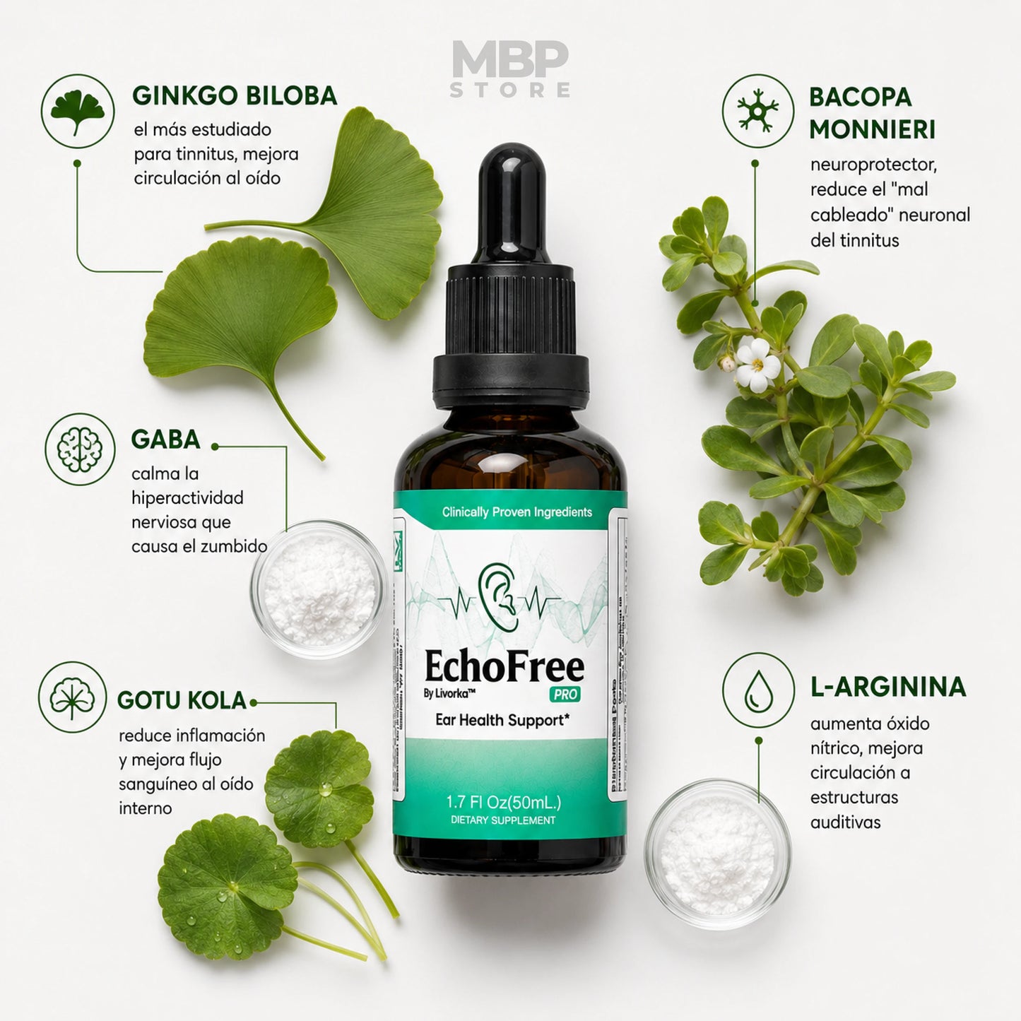 Echofree™ - Fórmula natural para alivio del zumbido y confort diario
