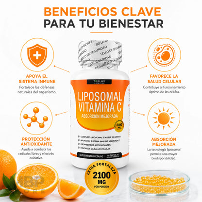 Liposomal Vitamina C - Energía, Defensas y Salud Celular