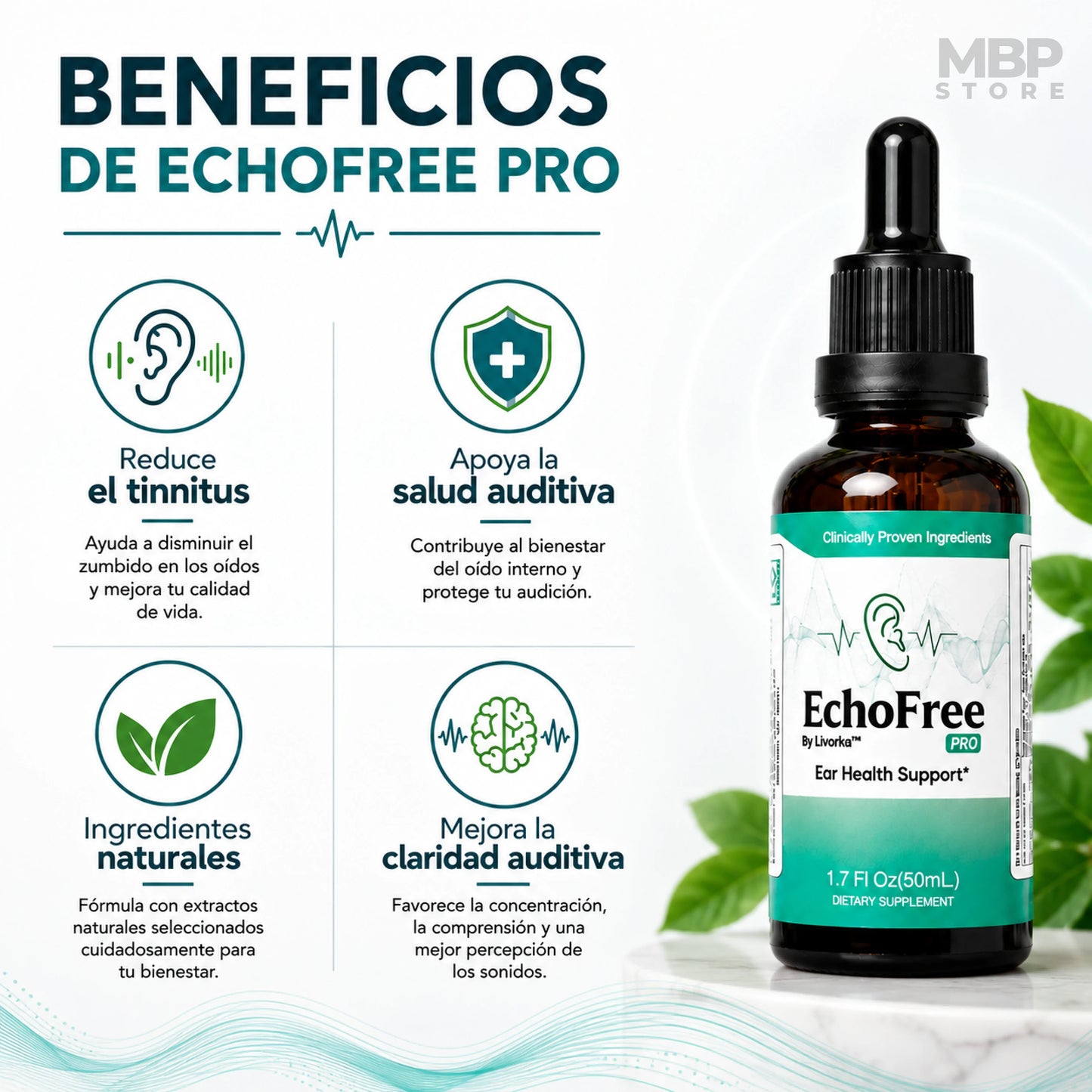 Echofree™ - Fórmula natural para alivio del zumbido y confort diario
